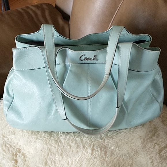 Coach Handbags - COACH Lexington Aqua Marine Leather Handbag